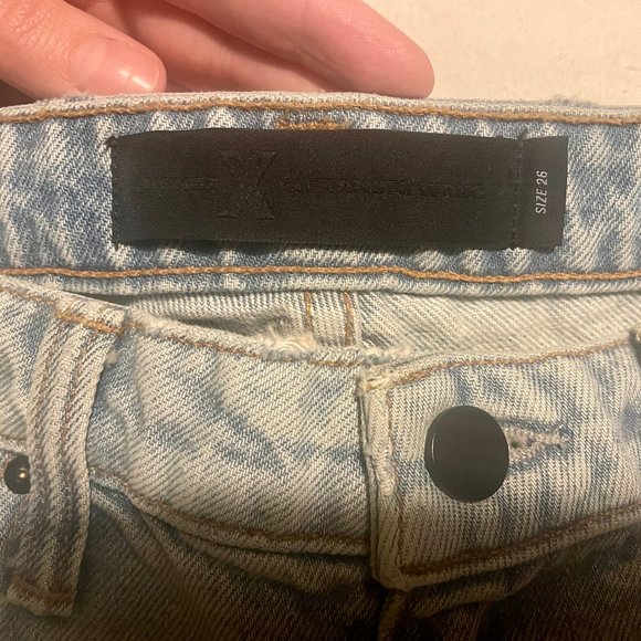 NWT ALEXANDER WANG Grind Scratch Jeans sz 26 - Picture 8 of 9
